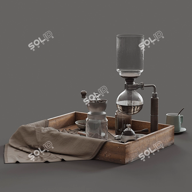 Elegant Coffee Set for Export 3D model image 3