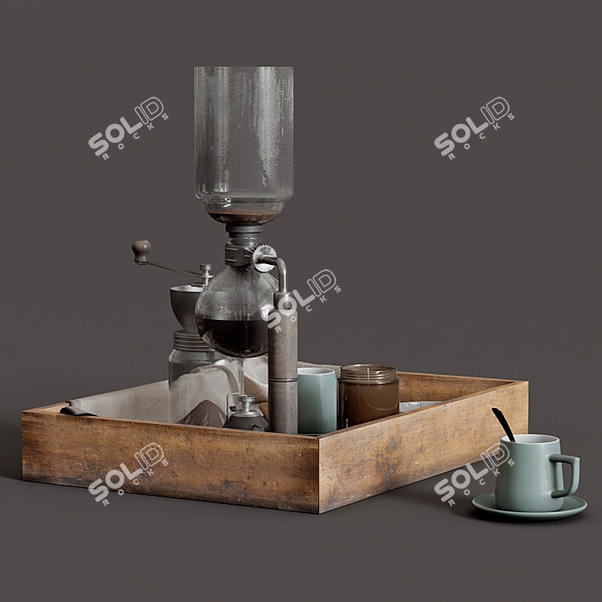 Elegant Coffee Set for Export 3D model image 4