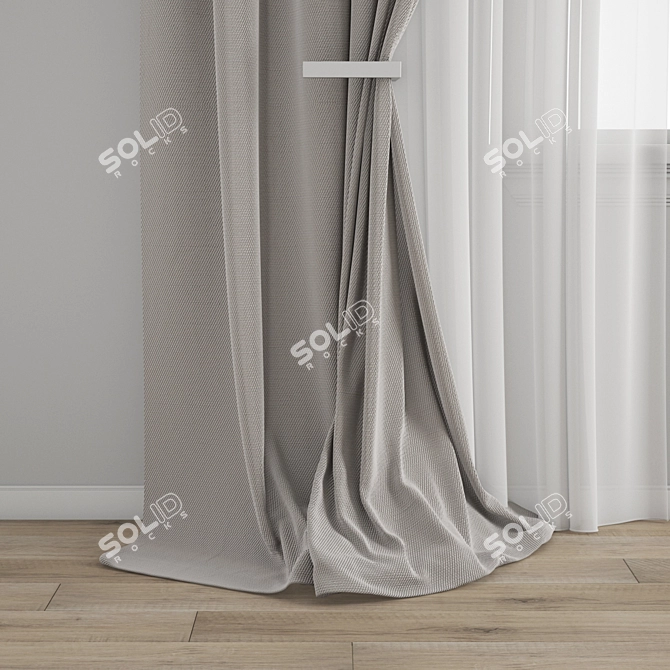 Detailed Curtain Model Archive 3D model image 2