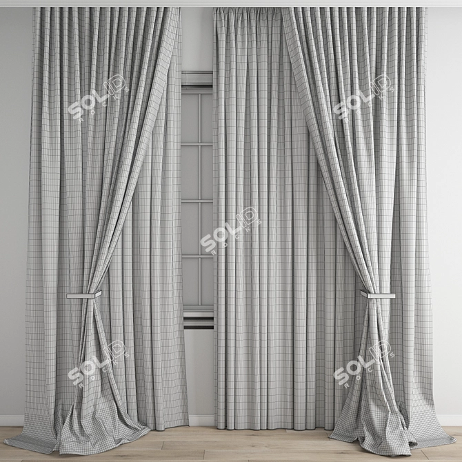 Detailed Curtain Model Archive 3D model image 3