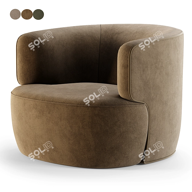 Elain Molteni Armchair: Modern Design Studioighthouse 3D model image 1