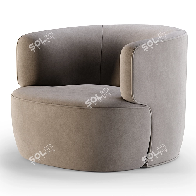 Elain Molteni Armchair: Modern Design Studioighthouse 3D model image 2