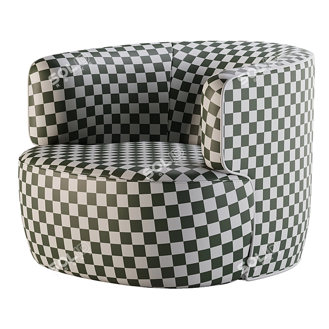 Elain Molteni Armchair: Modern Design Studioighthouse 3D model image 4