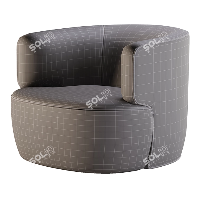 Elain Molteni Armchair: Modern Design Studioighthouse 3D model image 5