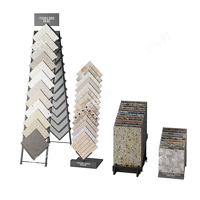 Modular Display Stands Set 3D model image 1