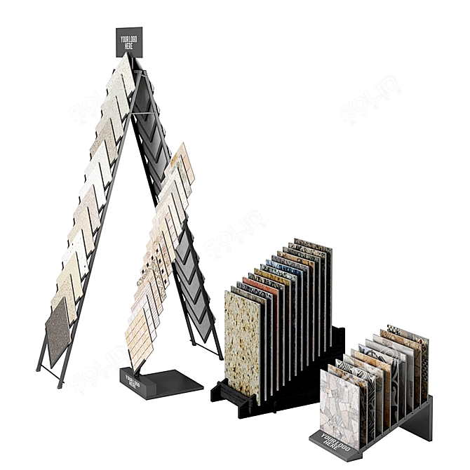 Modular Display Stands Set 3D model image 2