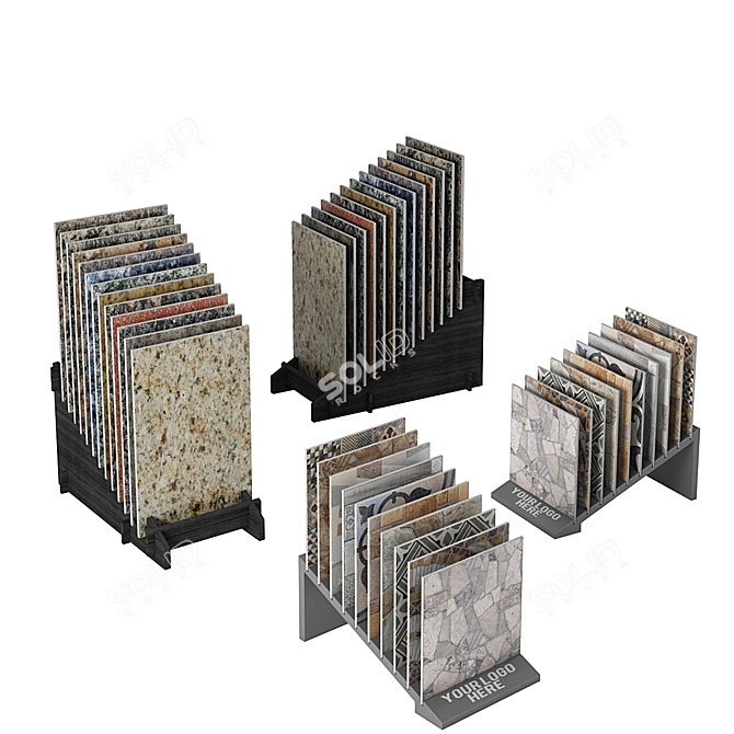 Modular Display Stands Set 3D model image 4