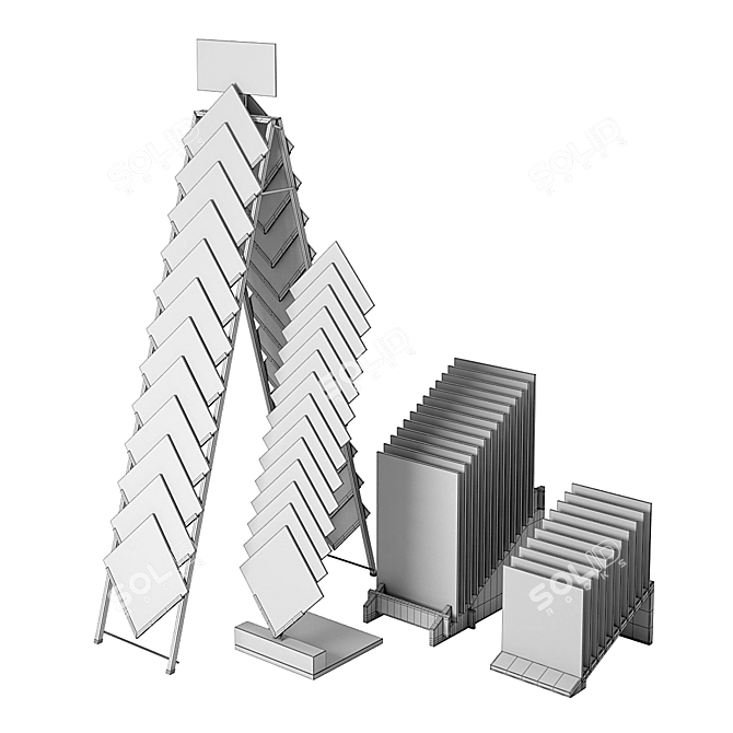 Modular Display Stands Set 3D model image 5