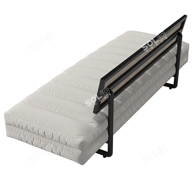 Vintage Acrylic Iron Rubber Sofa 3D model image 3