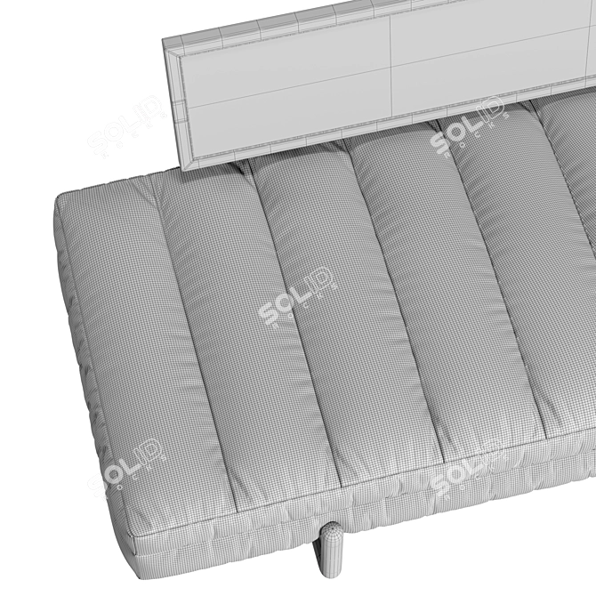 Vintage Acrylic Iron Rubber Sofa 3D model image 6