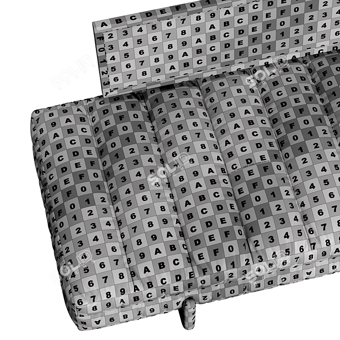 Vintage Acrylic Iron Rubber Sofa 3D model image 7