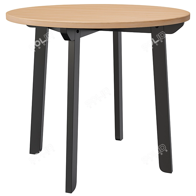 Gamlared Antique Black Table 3D model image 1