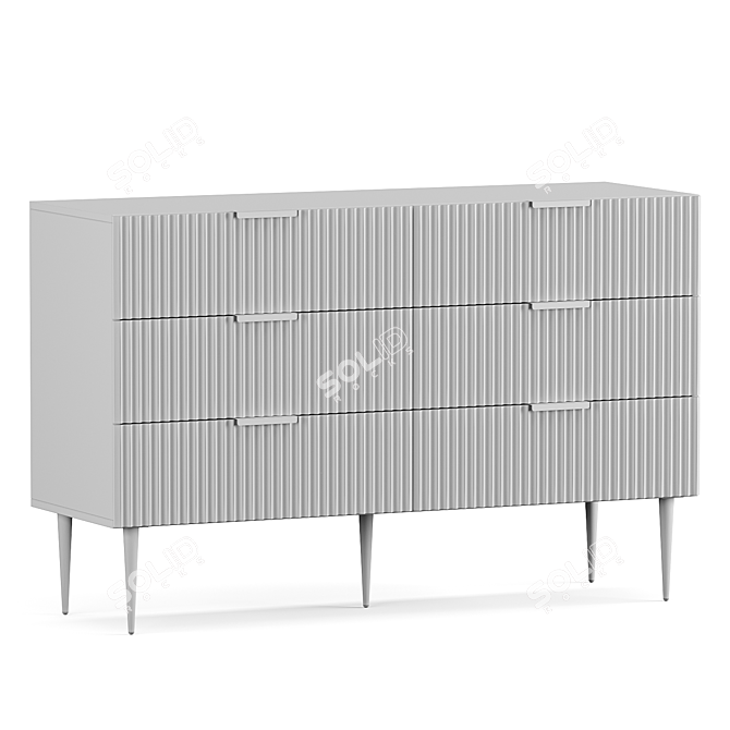 Elegant Chic Chest Drawers 3D model image 5