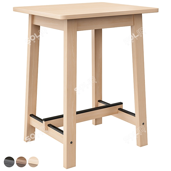 Birch Norraker Bar Table IKEA 3D model image 1