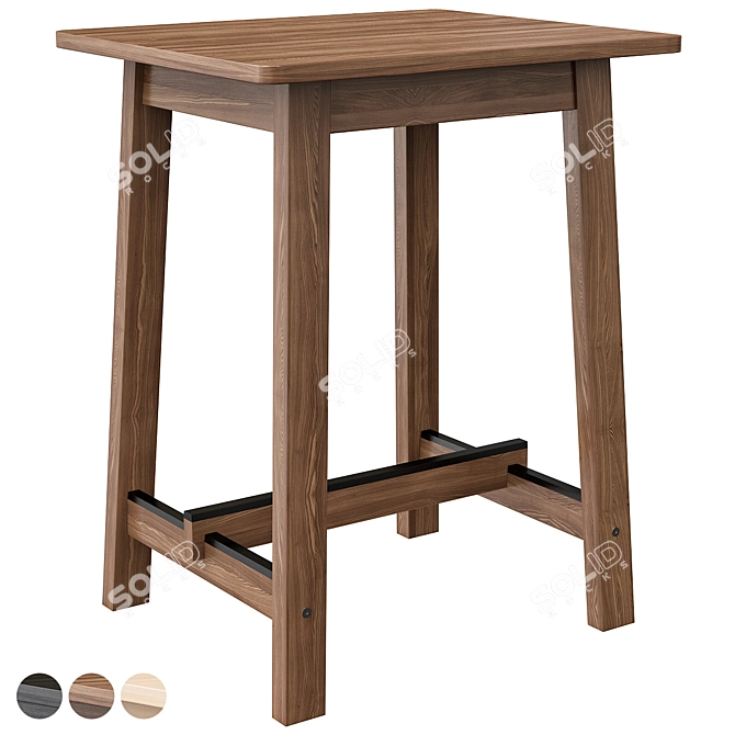 Birch Norraker Bar Table IKEA 3D model image 2