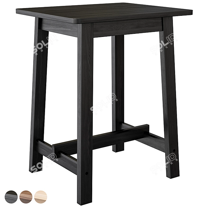 Birch Norraker Bar Table IKEA 3D model image 3