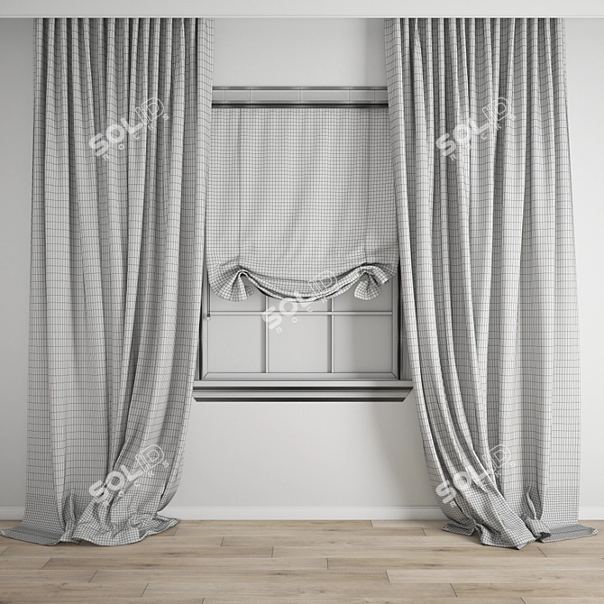 Detailed Curtain Model Collection 3D model image 2