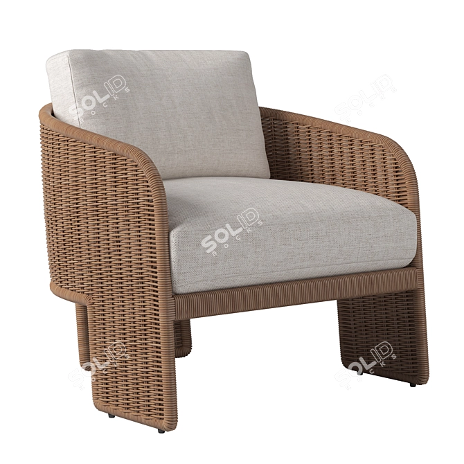 Cozy RH La Paz Chair 3D model image 3