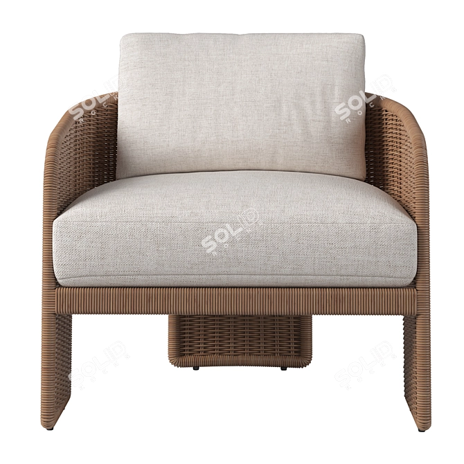 Cozy RH La Paz Chair 3D model image 4