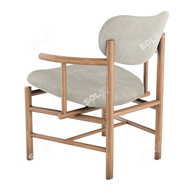 Bamboo Bliss Lounge Chair 3D model image 2