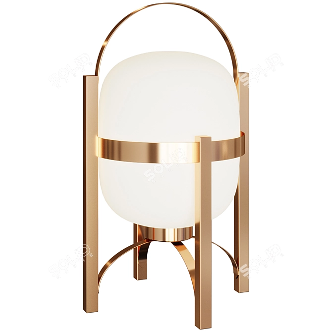 Modern Brass Stand Table Lamp 3D model image 1