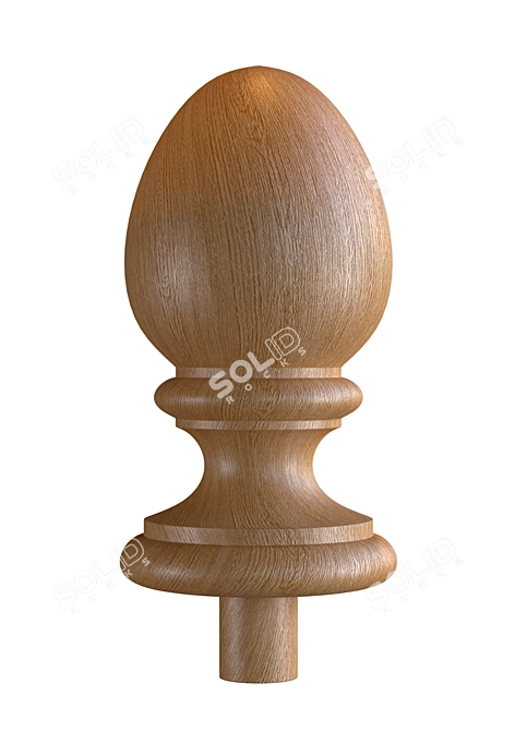 Elegant Carved Pommel 3D Model 3D model image 2