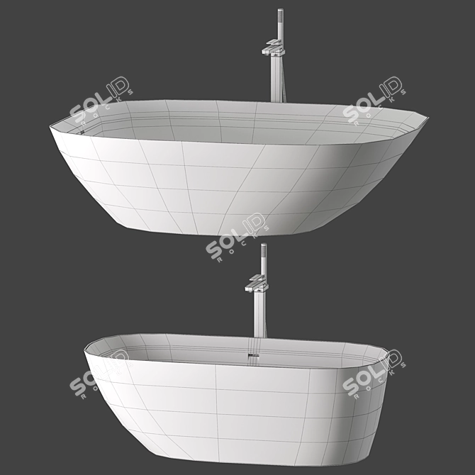 Inbani Forma Bathtub Set 3D model image 4