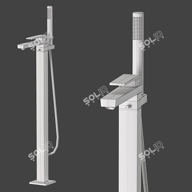 Inbani Forma Bathtub Set 3D model image 5