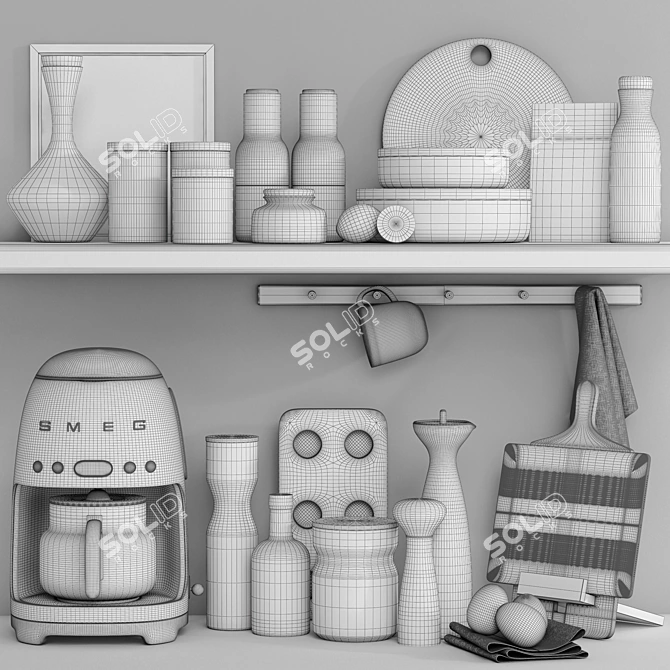 Kitchen Accessories 3D Model Kit 3D model image 3