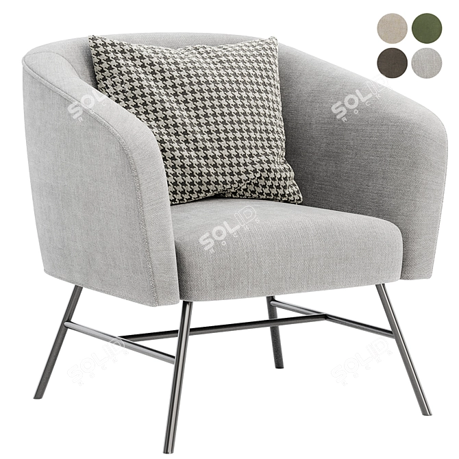 Stylish Omari Armchair - Modern Elegance 3D model image 4
