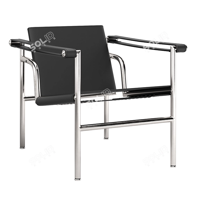 Modern LC1 Le Corbusier Chair 3D model image 1