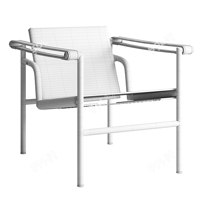 Modern LC1 Le Corbusier Chair 3D model image 6