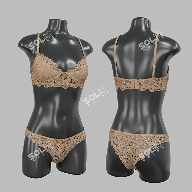 Lingerie Mannequin Set - Trio 3D model image 6