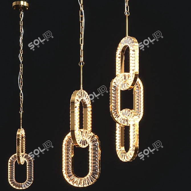 Beverly Hills Crystal Chandelier LED 3D model image 1