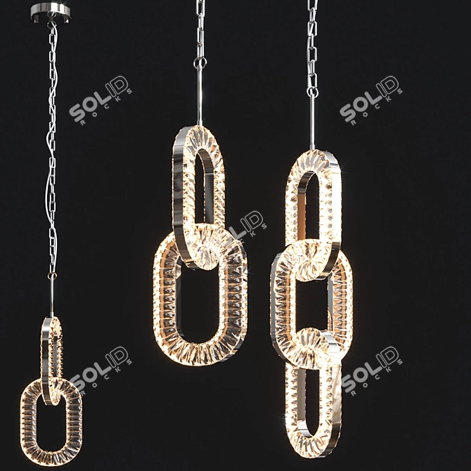 Beverly Hills Crystal Chandelier LED 3D model image 2
