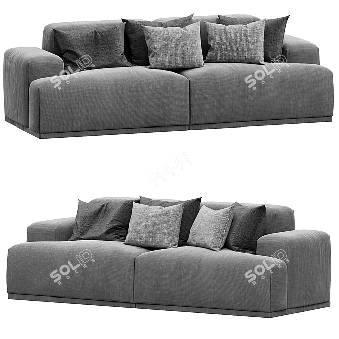 Modular Muuto Connect Sofa Lounge 3D model image 1