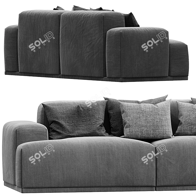 Modular Muuto Connect Sofa Lounge 3D model image 2