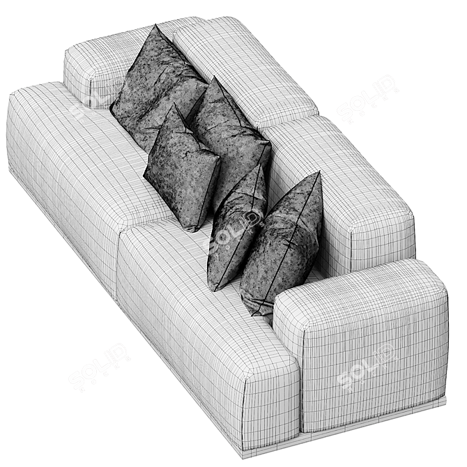 Modular Muuto Connect Sofa Lounge 3D model image 5