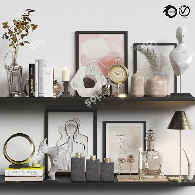 Vintage Decor Set 2015 3D model image 1