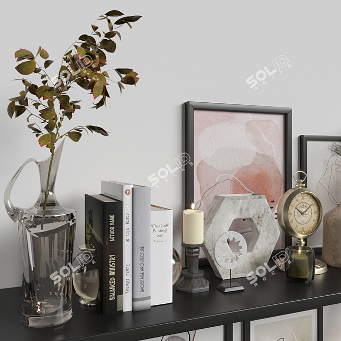 Vintage Decor Set 2015 3D model image 4