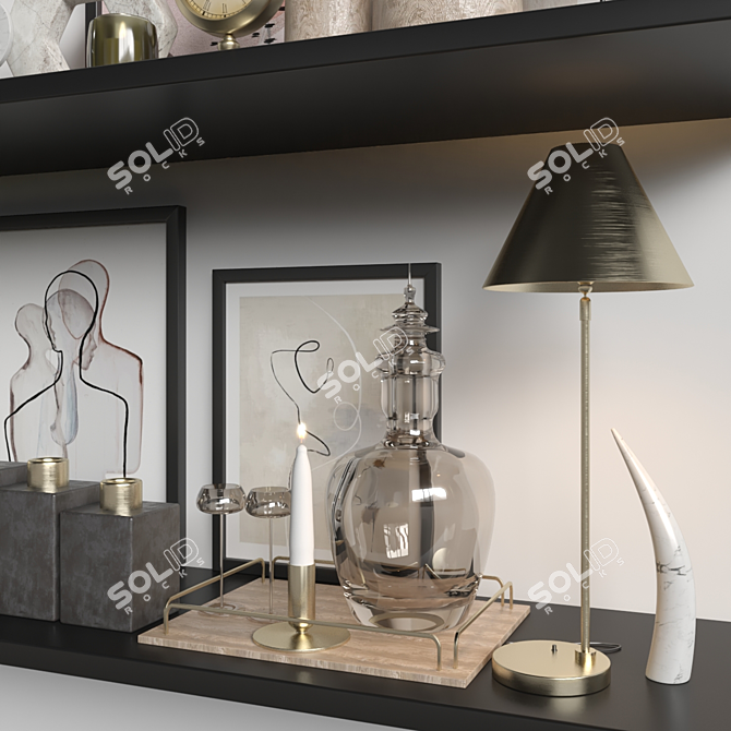 Vintage Decor Set 2015 3D model image 5