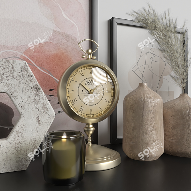 Vintage Decor Set 2015 3D model image 6