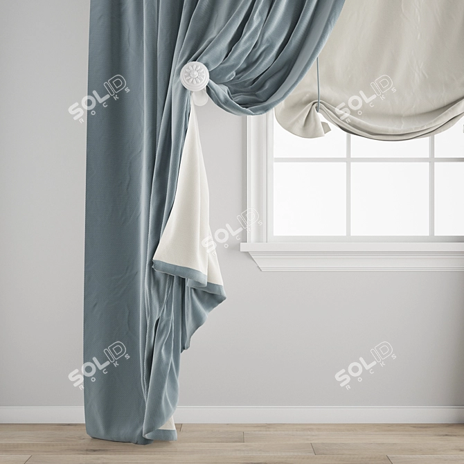 Detailed Curtain Model Pack 3D model image 2