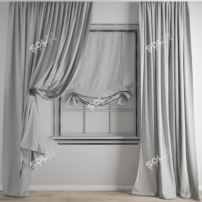 Detailed Curtain Model Pack 3D model image 3