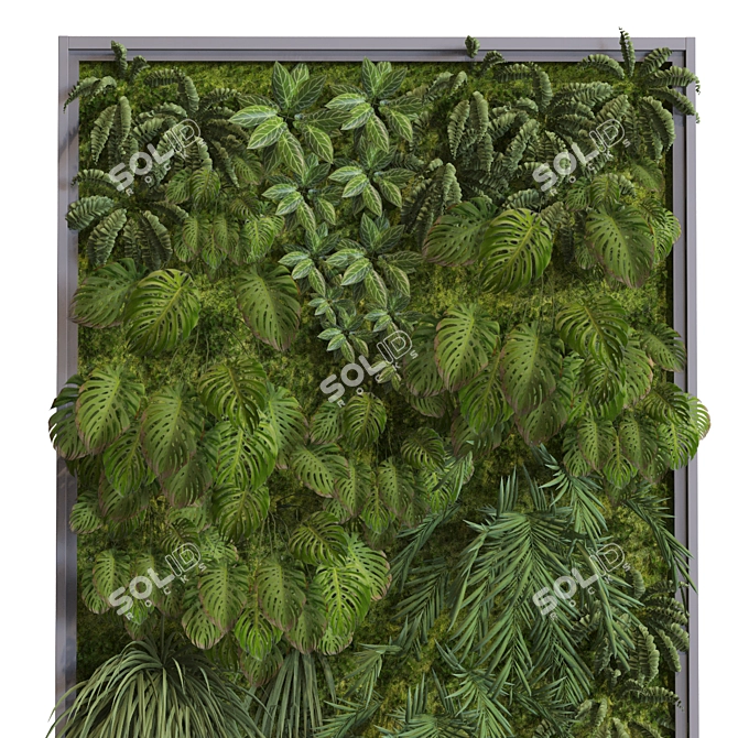 Modern Vertical Plant Box Set 3D model image 3