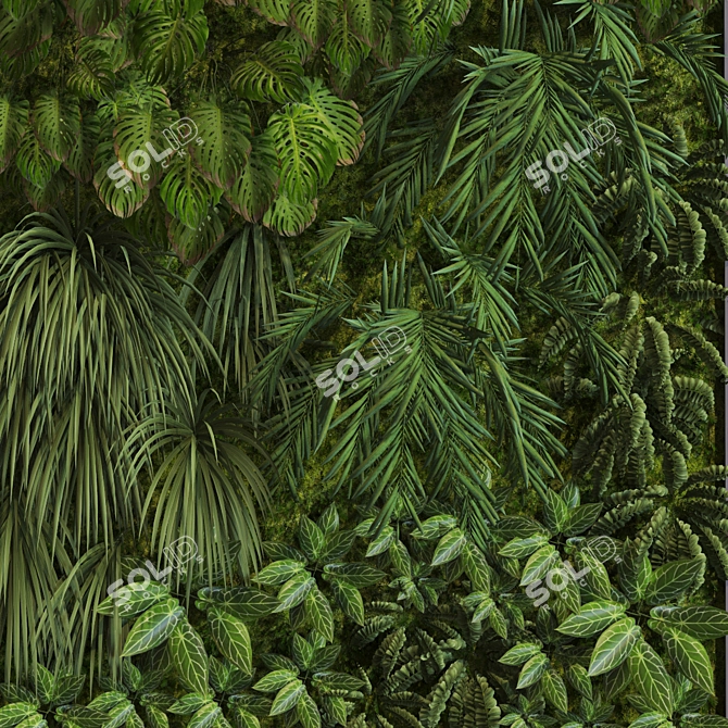 Modern Vertical Plant Box Set 3D model image 5