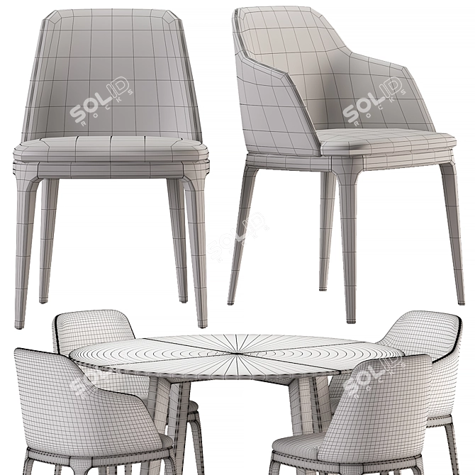  Poliform Grace Dining Set 3D model image 9