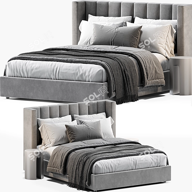 West Elm Shelter Bed 3D Model 3D model image 1