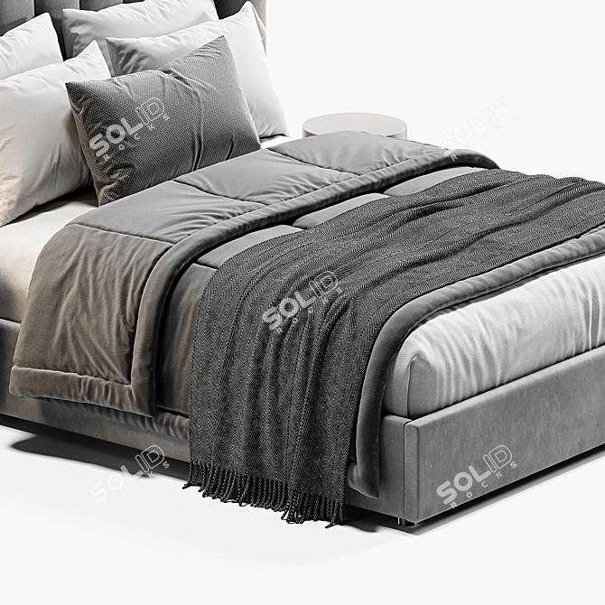 West Elm Shelter Bed 3D Model 3D model image 3