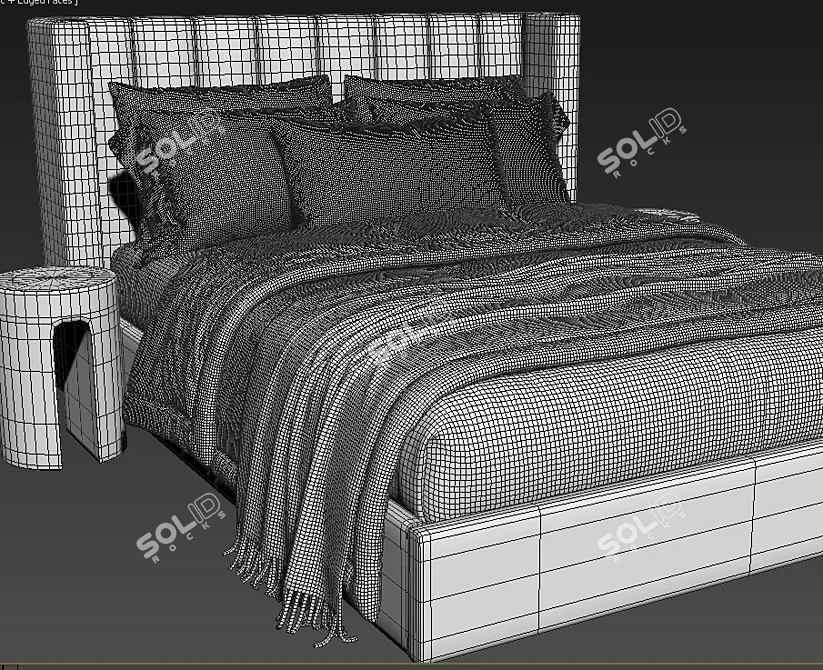 West Elm Shelter Bed 3D Model 3D model image 4